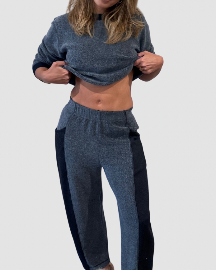 STATESIDE Plush Fleece Cropped Pullover